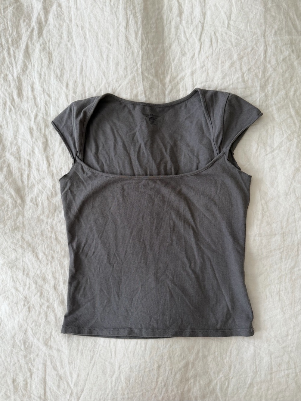 Brandy Melville Charcoal Scoop Neck Cap Sleeve Tank - Picture 1 of 3